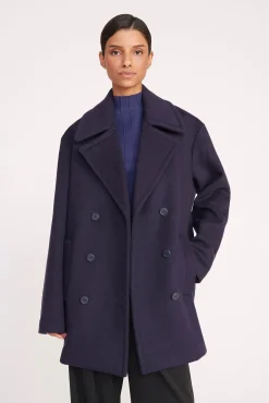ELORA PEACOAT  NAVY