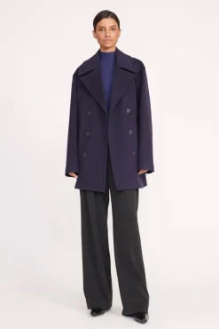 ELORA PEACOAT  NAVY