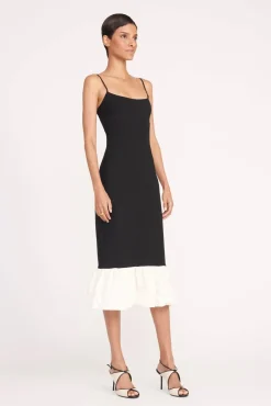 FARIDAH DRESS  BLACK IVORY