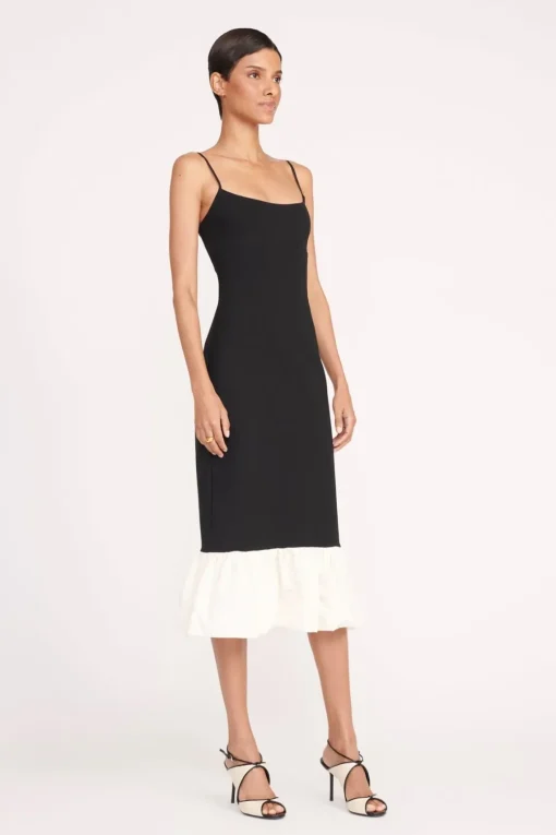 FARIDAH DRESS  BLACK IVORY