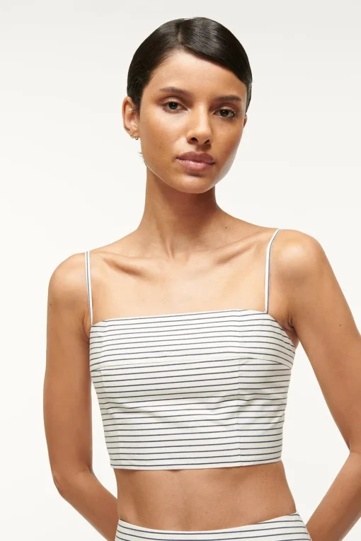 FEDERICO TOP  IVORY MICRO STRIPE