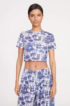 FERNANDA TOP  BLUE TOILE