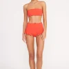 FLOURISH HIGH RISE BIKINI BOTTOM  RED ROSE