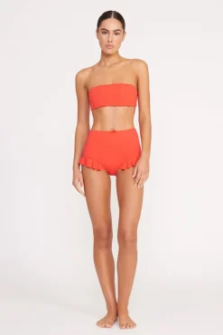 FLOURISH HIGH RISE BIKINI BOTTOM  RED ROSE