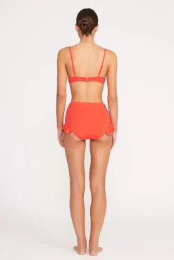 FLOURISH HIGH RISE BIKINI BOTTOM  RED ROSE