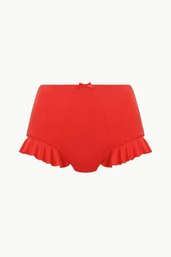 FLOURISH HIGH RISE BIKINI BOTTOM  RED ROSE