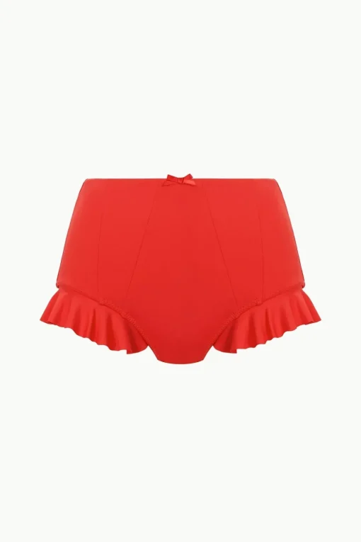 FLOURISH HIGH RISE BIKINI BOTTOM  RED ROSE