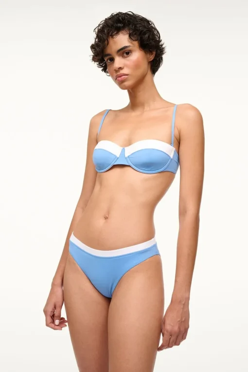 GEMMA BIKINI BOTTOM  AZURE WHITE