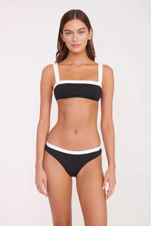 GEMMA BIKINI BOTTOM  BLACK WHITE