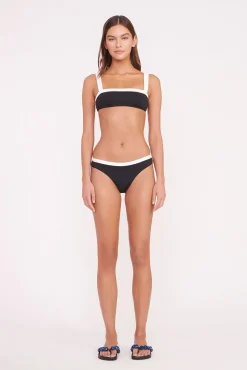 GEMMA BIKINI BOTTOM  BLACK WHITE