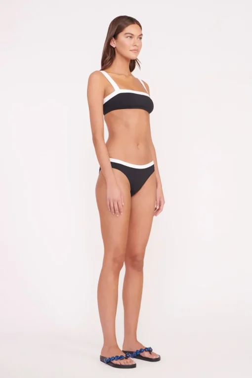 GEMMA BIKINI BOTTOM  BLACK WHITE