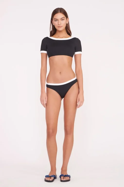 GEMMA BIKINI BOTTOM  BLACK WHITE
