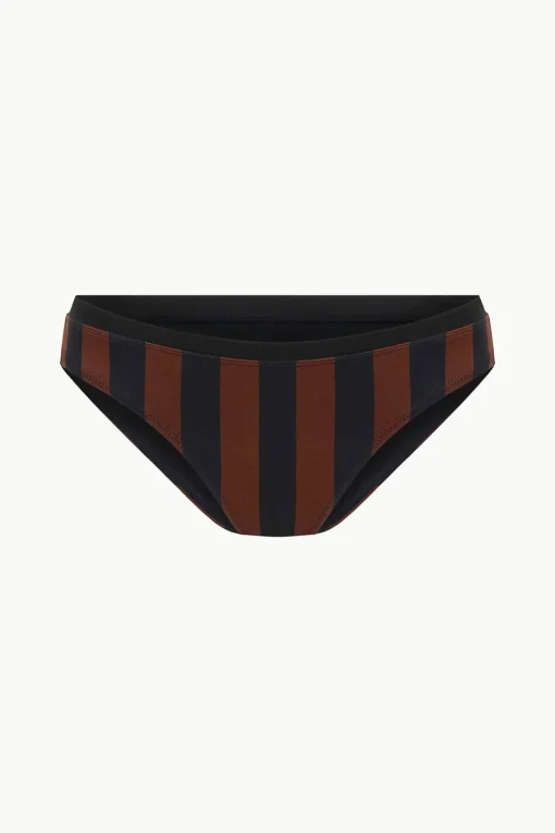 GEMMA BIKINI BOTTOM  BLACK TAN SEASHORE STRIPE