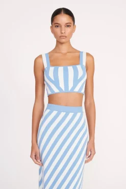 GIOVANNI SKIRT  BLUE SEASHORE STRIPE