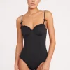 GOSSAMER ONE PIECE  BLACK