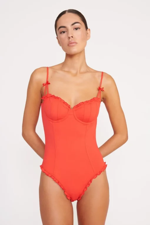 GOSSAMER ONE PIECE  RED ROSE