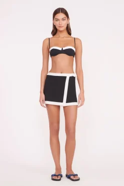 GRETCHEN COVERUP WRAP SKIRT  BLACK WHITE