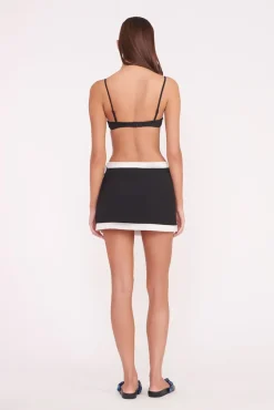 GRETCHEN COVERUP WRAP SKIRT  BLACK WHITE