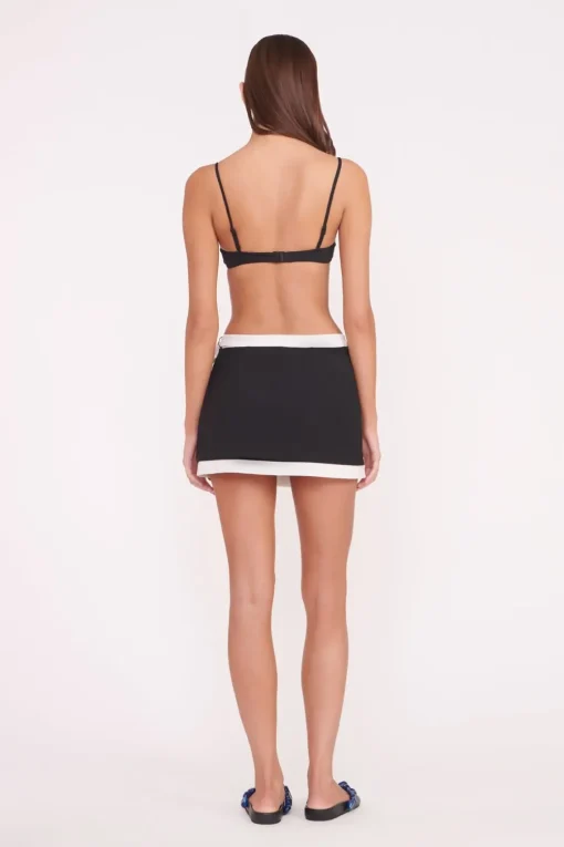 GRETCHEN COVERUP WRAP SKIRT  BLACK WHITE