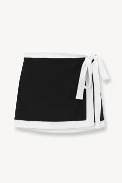 GRETCHEN COVERUP WRAP SKIRT  BLACK WHITE