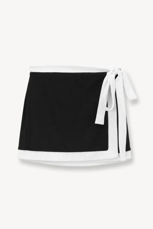 GRETCHEN COVERUP WRAP SKIRT  BLACK WHITE