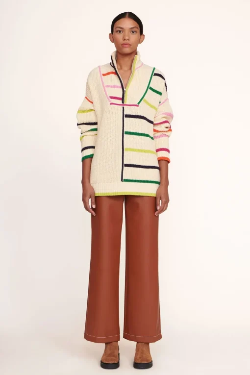 HAMPTON SWEATER  CREME RAINBOW MULTI