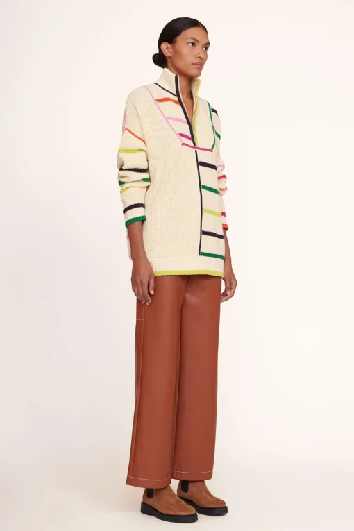 HAMPTON SWEATER  CREME RAINBOW MULTI