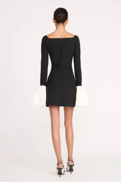 HAWTHORNE DRESS  BLACK IVORY