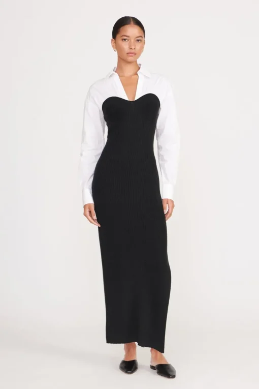 HAZEL DRESS  BLACK WHITE