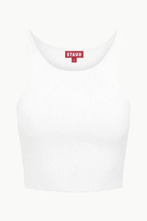 IBISCO CROPPED TANK  WHITE