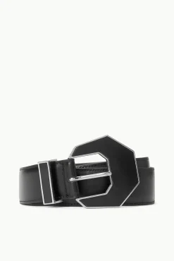 INLAY BUCKLE BELT  BLACK