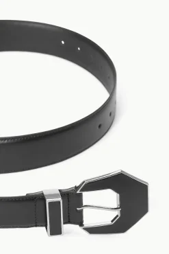 INLAY BUCKLE BELT  BLACK
