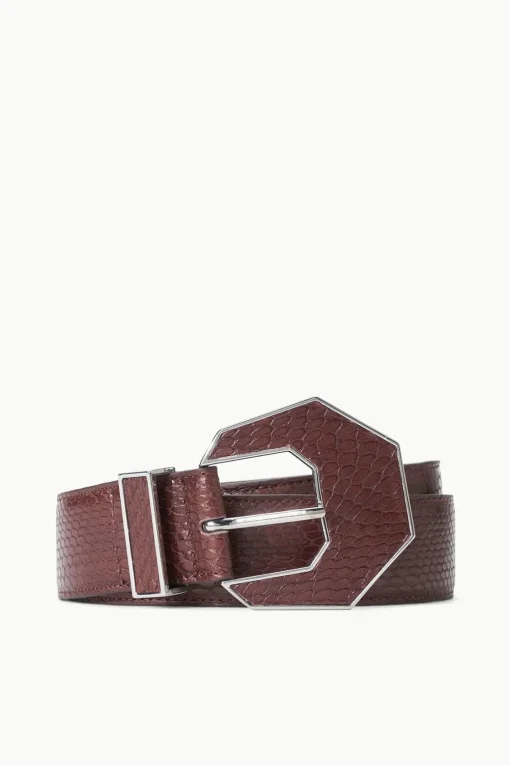 INLAY BUCKLE BELT  MAHOGANY