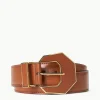 INLAY BUCKLE BELT  TAN