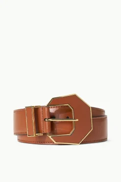 INLAY BUCKLE BELT  TAN