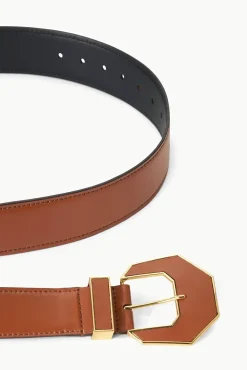 INLAY BUCKLE BELT  TAN