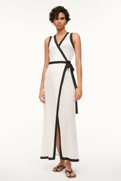 ISCHIA COVERUP DRESS  WHITE BLACK