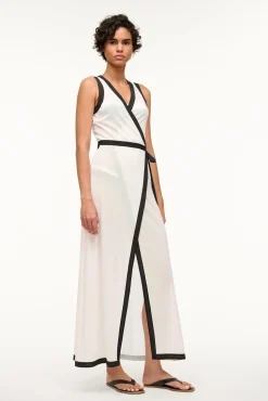 ISCHIA COVERUP DRESS  WHITE BLACK
