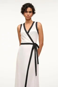 ISCHIA COVERUP DRESS  WHITE BLACK