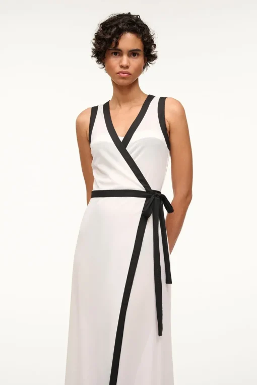 ISCHIA COVERUP DRESS  WHITE BLACK