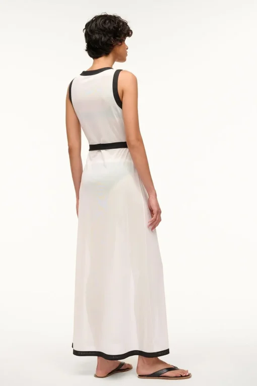 ISCHIA COVERUP DRESS  WHITE BLACK