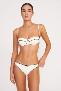 JO BALCONETTE BIKINI TOP  IVORY BLACK