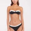JO BALCONETTE BIKINI TOP  BLACK WHITE