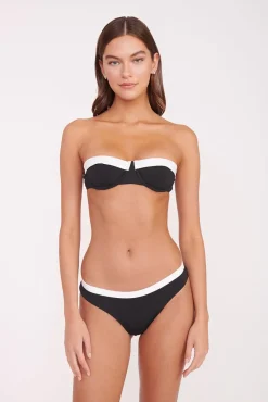 JO BALCONETTE BIKINI TOP  BLACK WHITE