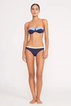 JO BALCONETTE BIKINI TOP  NAVY COLORBLOCK