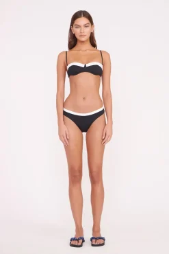 JO BALCONETTE BIKINI TOP  BLACK WHITE
