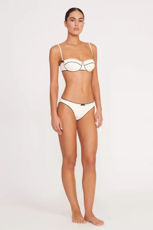 JO BALCONETTE BIKINI TOP  IVORY BLACK