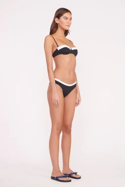 JO BALCONETTE BIKINI TOP  BLACK WHITE