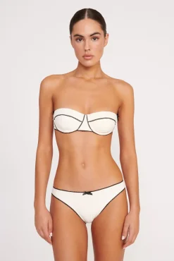 JO BALCONETTE BIKINI TOP  IVORY BLACK