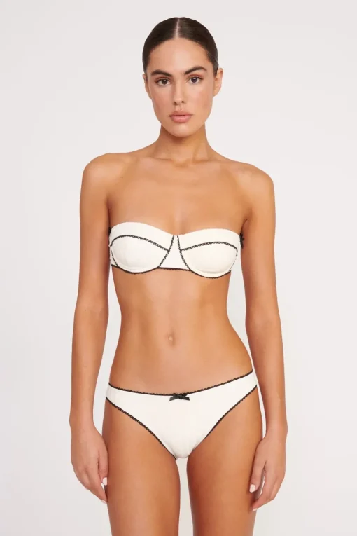 JO BALCONETTE BIKINI TOP  IVORY BLACK
